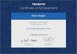 Test Design Specialist Level 2 (TDS2) Certificate training
